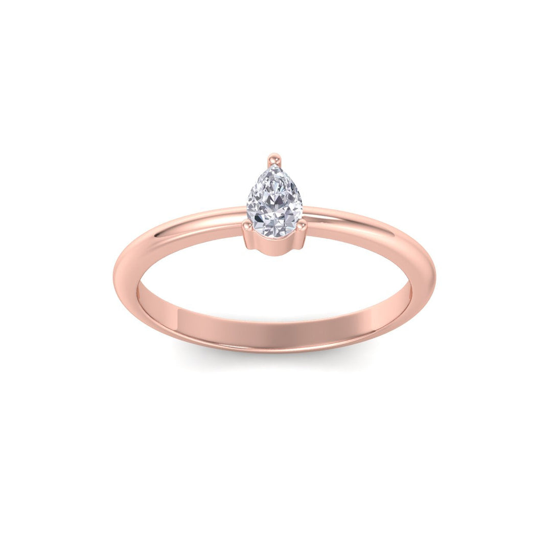 Exclusive Diamond ring in rose gold with white diamonds of 0.25 ct in weight