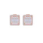 Load image into Gallery viewer, Beautiful Earrings in rose gold with white diamonds of 0.65 ct in weight

