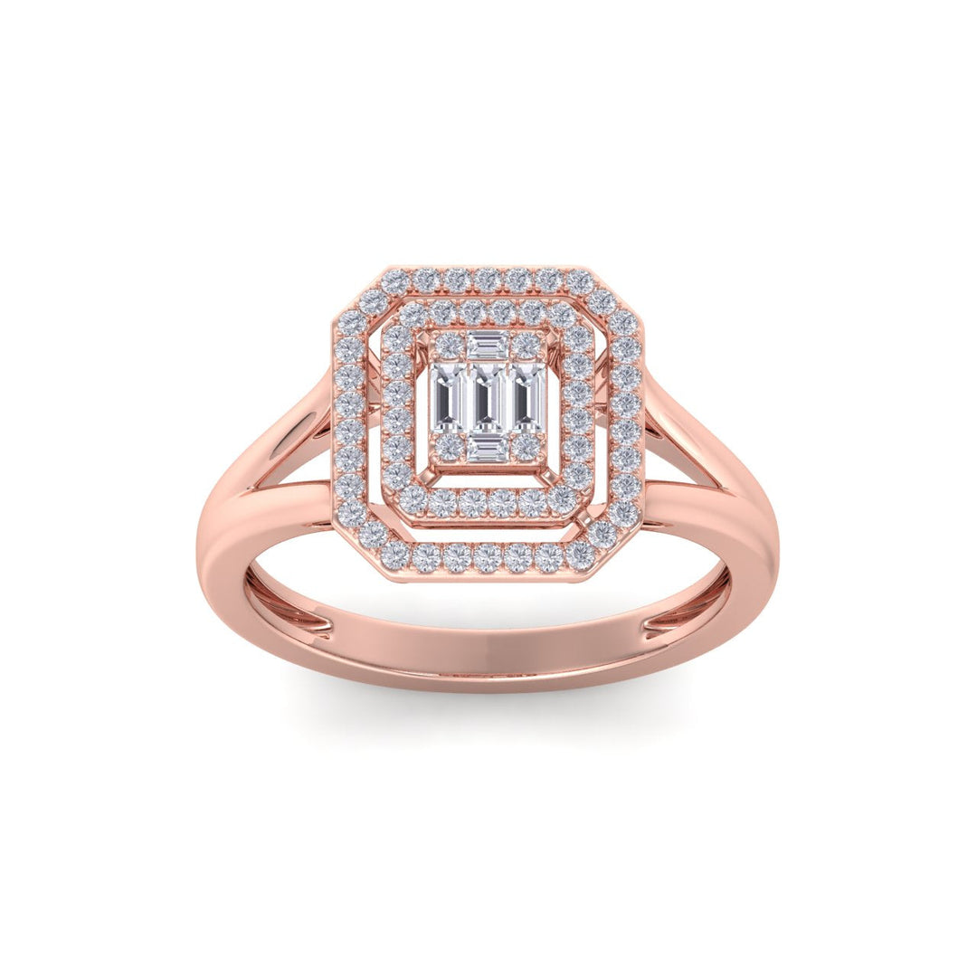 Beautiful Ring in white gold with white diamonds of 0.39 ct in weight