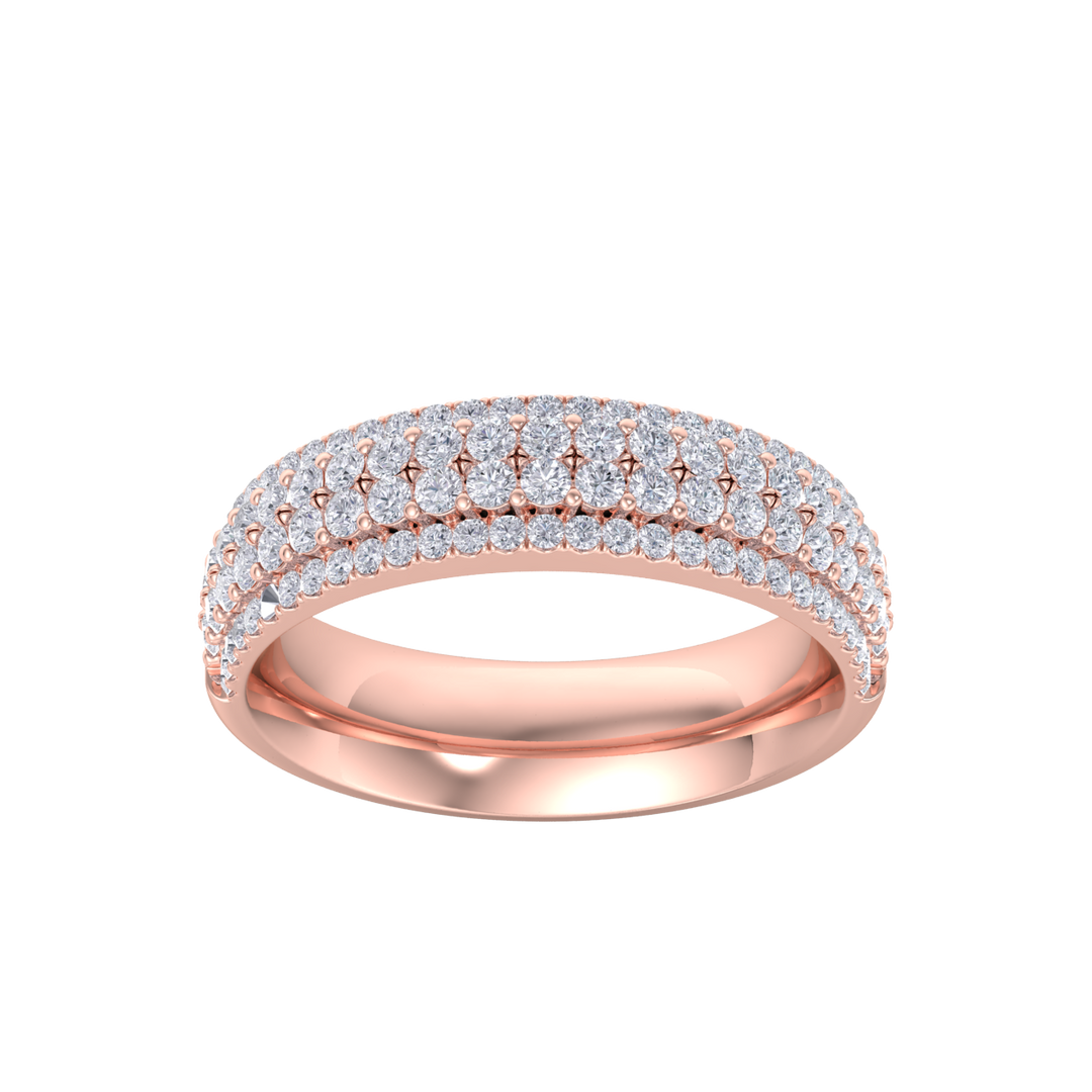 Diamond ring in white gold with white diamonds of 0.85 ct in weight
