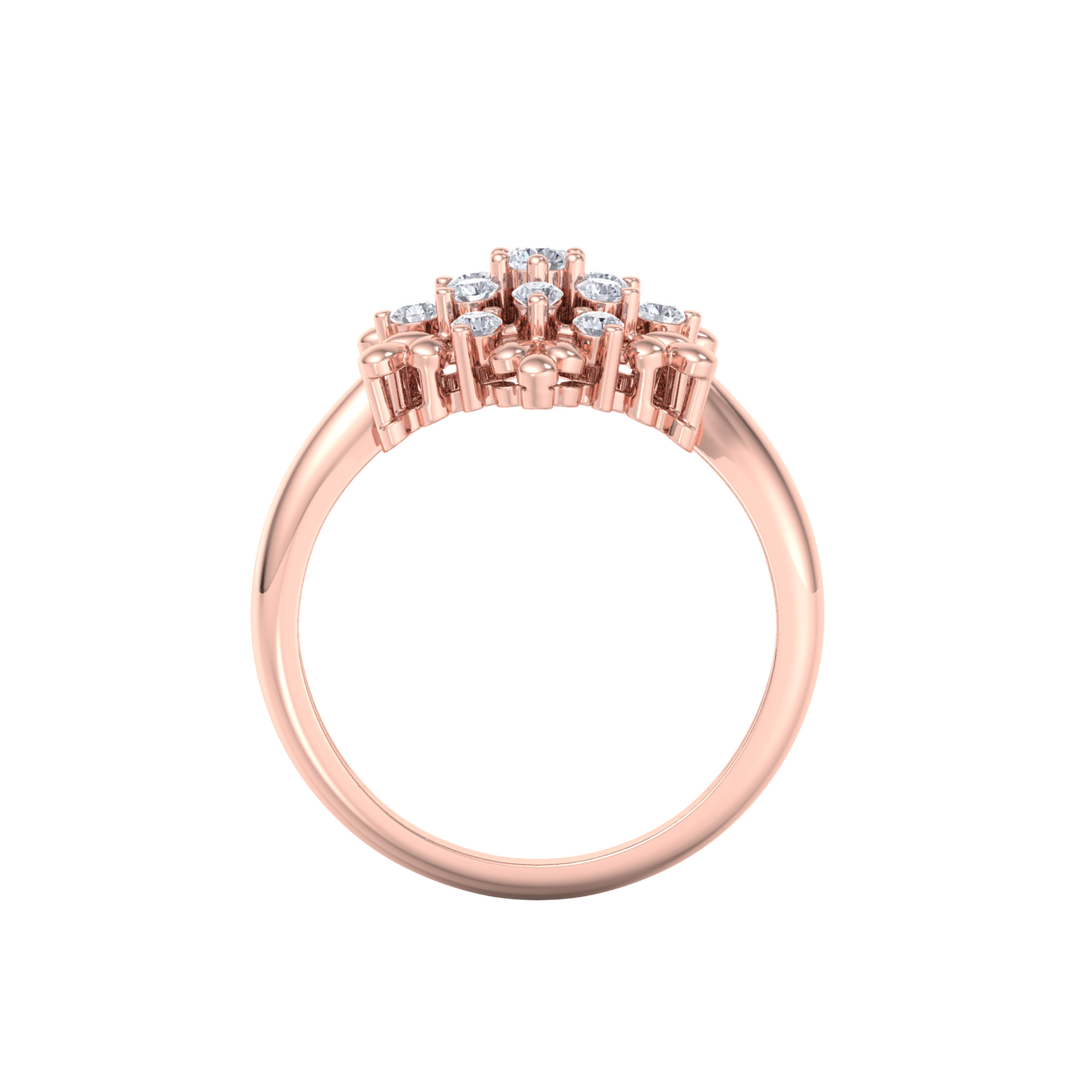 Diamond ring in white gold with white diamonds of 0.37 ct in weight