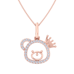 Load image into Gallery viewer, Cute Pendant in rose gold with white diamonds of 0.58 ct in weight
