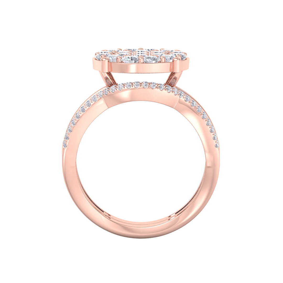 Beautiful Diamond ring in white gold with white diamonds of 2.74 ct in weight