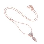 Load image into Gallery viewer, Flower necklace in yellow gold with white diamonds of 0.80 ct in weight
