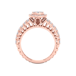 Load image into Gallery viewer, Halo Engagement ring in rose gold with white diamonds of 1.19 ct in weight
