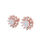 Load image into Gallery viewer, Stud earrings in rose gold with white diamonds of 0.89 ct in weight

