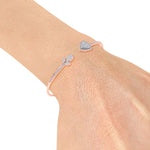 Load image into Gallery viewer, Beautiful cuff bracelet in yellow gold with white diamonds of 0.52 ct in weight
