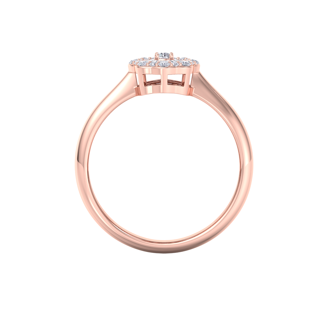 Diamond ring in white gold with white diamonds of 0.32 ct in weight