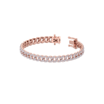 Load image into Gallery viewer, Chain diamond bracelet in white gold with white diamonds of 3.17 ct in weight
