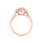 Load image into Gallery viewer, Heart cluster diamond ring in yellow gold with white diamonds of 0.50 ct in weight
