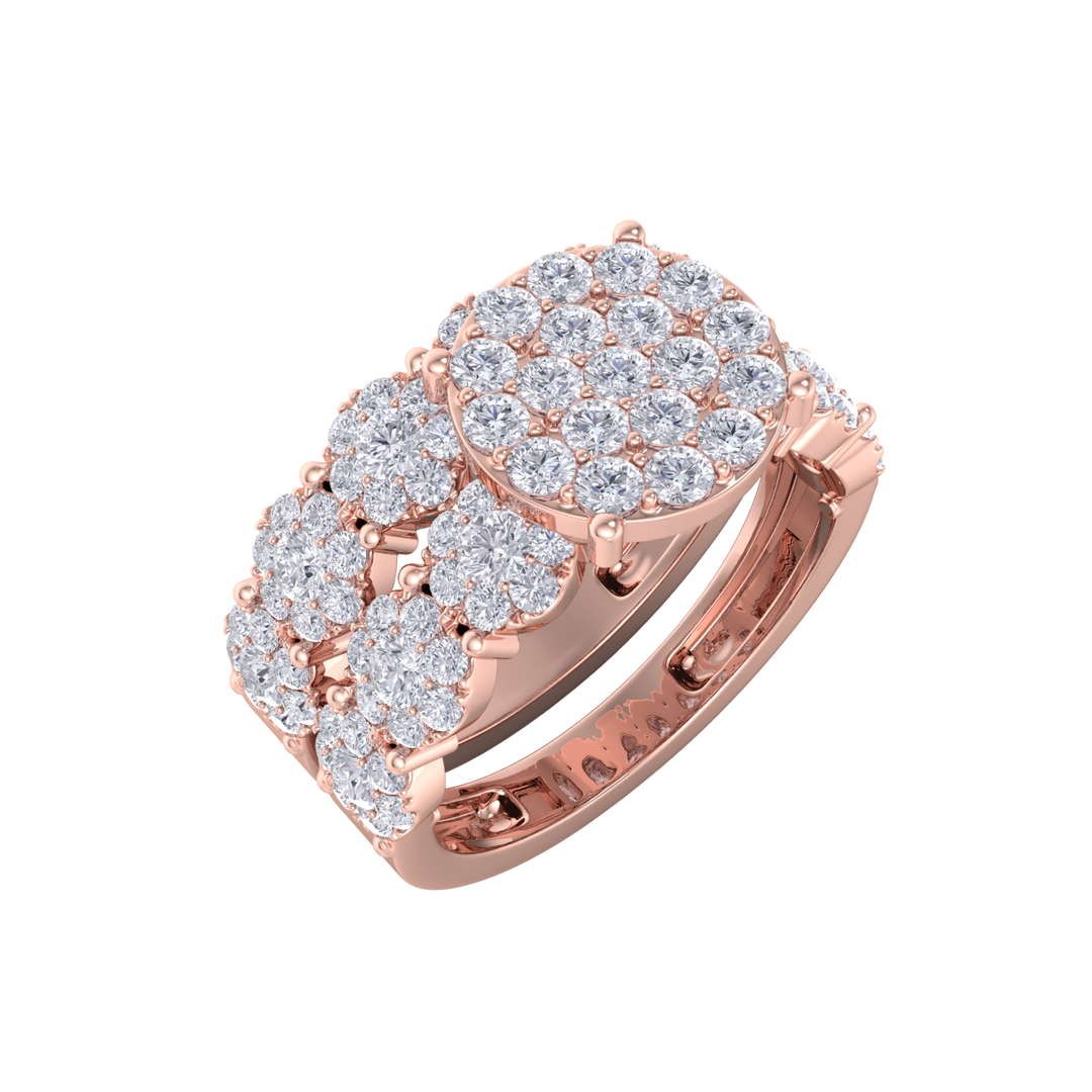 Bridal set in white gold with white diamonds of 1.75 ct in weight