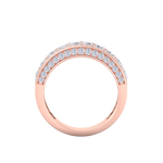 Load image into Gallery viewer, Five row diamond ring in white gold with white diamonds of 1.39 ct in weight
