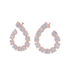 Load image into Gallery viewer, Circle studs in white gold with white diamonds of 5.82 ct in weight
