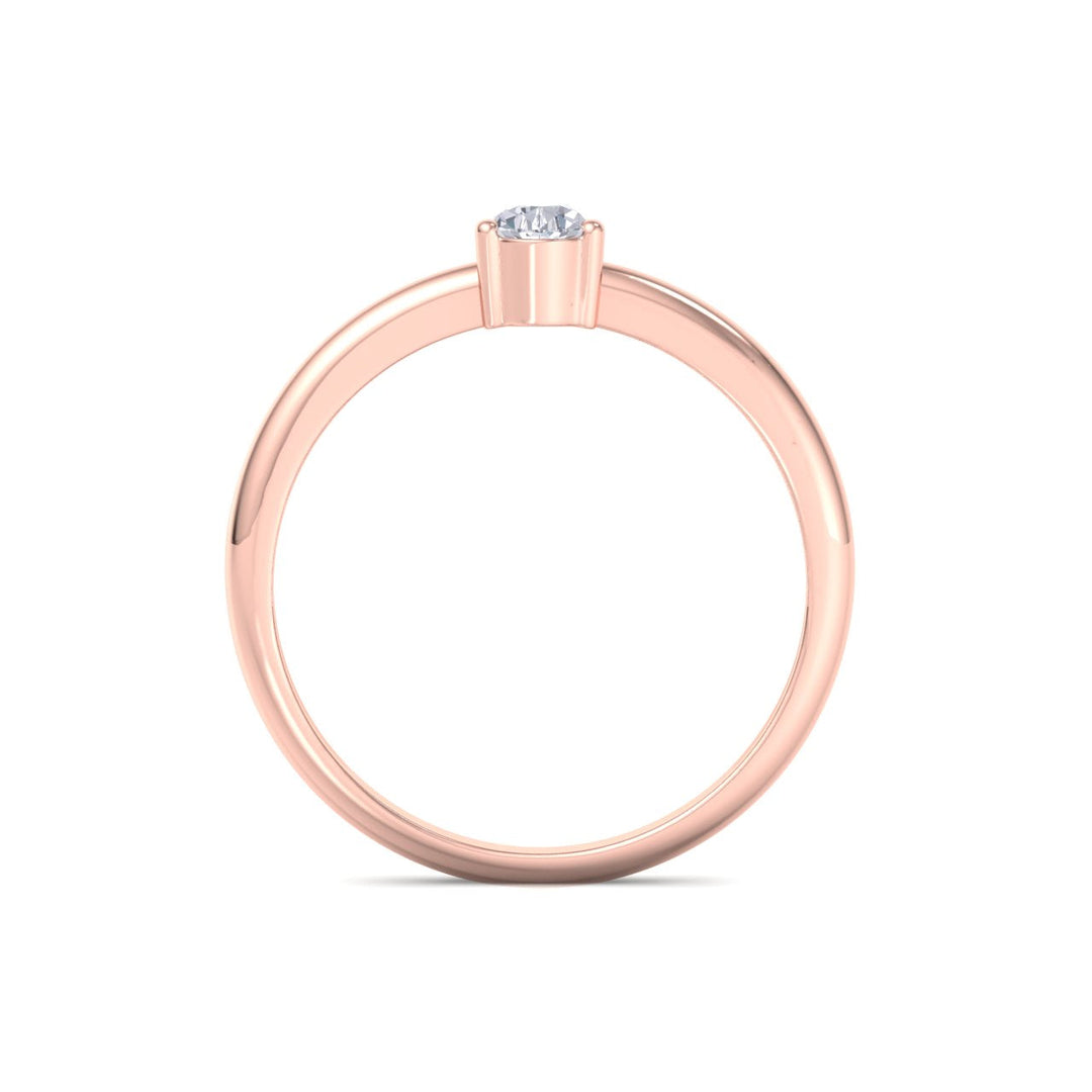 Exclusive Diamond ring in rose gold with white diamonds of 0.25 ct in weight