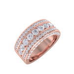 Load image into Gallery viewer, Five row diamond ring in white gold with white diamonds of 1.39 ct in weight
