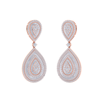 Load image into Gallery viewer, Diamond chandelier earrings in yellow gold with white diamonds of 8.15 ct in weight
