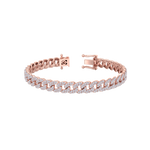 Load image into Gallery viewer, Chain diamond bracelet in white gold with white diamonds of 3.17 ct in weight
