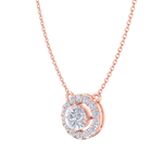 Load image into Gallery viewer, Classic necklace in rose gold with white diamonds of 1.42 ct in weight
