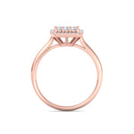 Load image into Gallery viewer, Cluster square engagement ring in rose gold with white diamonds of 0.45 ct in weight
