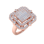 Load image into Gallery viewer, Grande square diamond ring in white gold with white diamonds of 1.36 ct in weight
