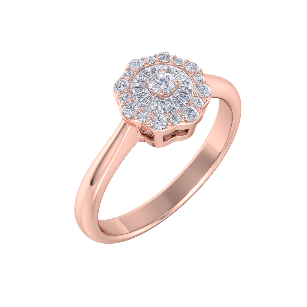 Diamond ring in white gold with white diamonds of 0.32 ct in weight