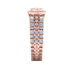 Load image into Gallery viewer, Halo Engagement ring in rose gold with white diamonds of 1.19 ct in weight
