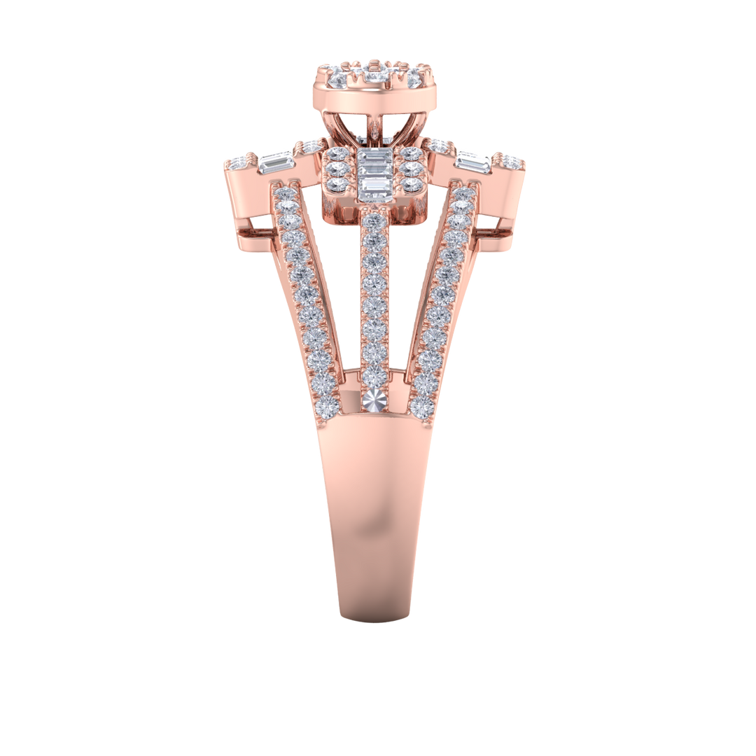 Beautiful ring in white gold with white diamonds of 0.91 ct in weight