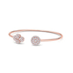 Load image into Gallery viewer, Cuff bracelet in rose gold with white diamonds of 0.57 ct in weight

