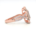 Load image into Gallery viewer, Fashion ring in rose gold with white diamonds of 0.67 ct in weight
