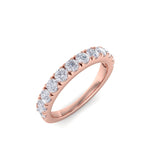 Load image into Gallery viewer, Classic Wedding band in rose gold with white diamonds of 0.96 ct in weight
