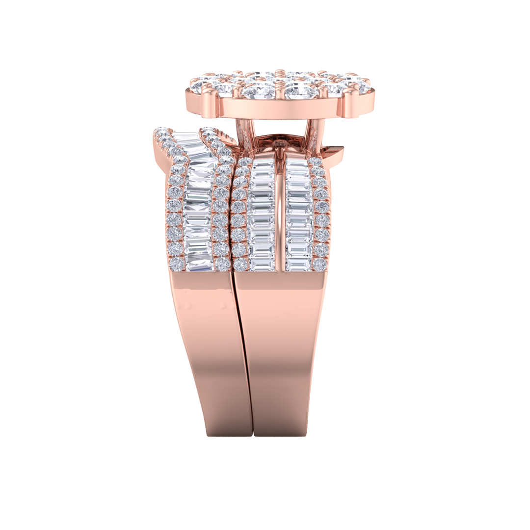 Beautiful Diamond ring in white gold with white diamonds of 2.74 ct in weight