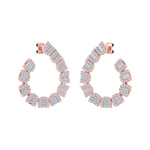 Load image into Gallery viewer, Circle studs in white gold with white diamonds of 5.82 ct in weight
