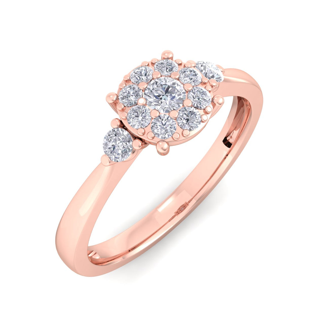 Elegant diamond ring in white gold with white diamonds of 0.33 ct in weight