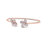 Load image into Gallery viewer, Cuff bracelet in yellow gold with white diamonds of 0.65 ct in weight
