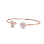 Load image into Gallery viewer, Cuff bracelet in yellow gold with white diamonds of 0.47 ct in weight
