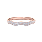 Load image into Gallery viewer, Wave bangle in rose gold with white diamonds of 3.10 ct in weight
