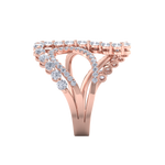 Load image into Gallery viewer, Intertwined ring in rose gold with white diamonds of 1.20 ct in weight
