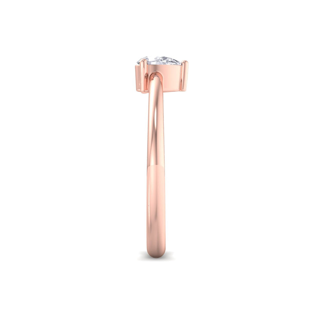 Exclusive Diamond ring in rose gold with white diamonds of 0.25 ct in weight