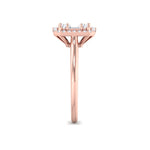 Load image into Gallery viewer, Cluster square engagement ring in white gold with white diamonds of 0.45 ct in weight
