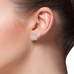 Load image into Gallery viewer, Beautiful Earrings in rose gold with white diamonds of 0.65 ct in weight
