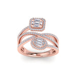 Load image into Gallery viewer, Multi-band ring in white gold with white diamonds of 1.02 ct in weight
