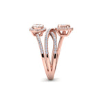 Load image into Gallery viewer, Multi-band ring in white gold with white diamonds of 1.02 ct in weight
