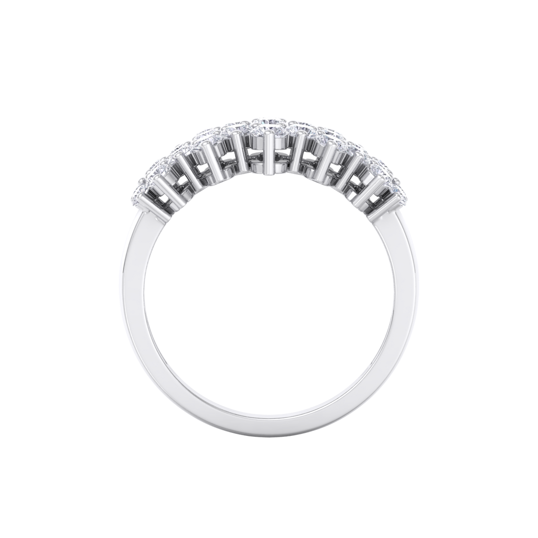 Beautiful ring in yellow gold with white diamonds of 1.16 ct in weight