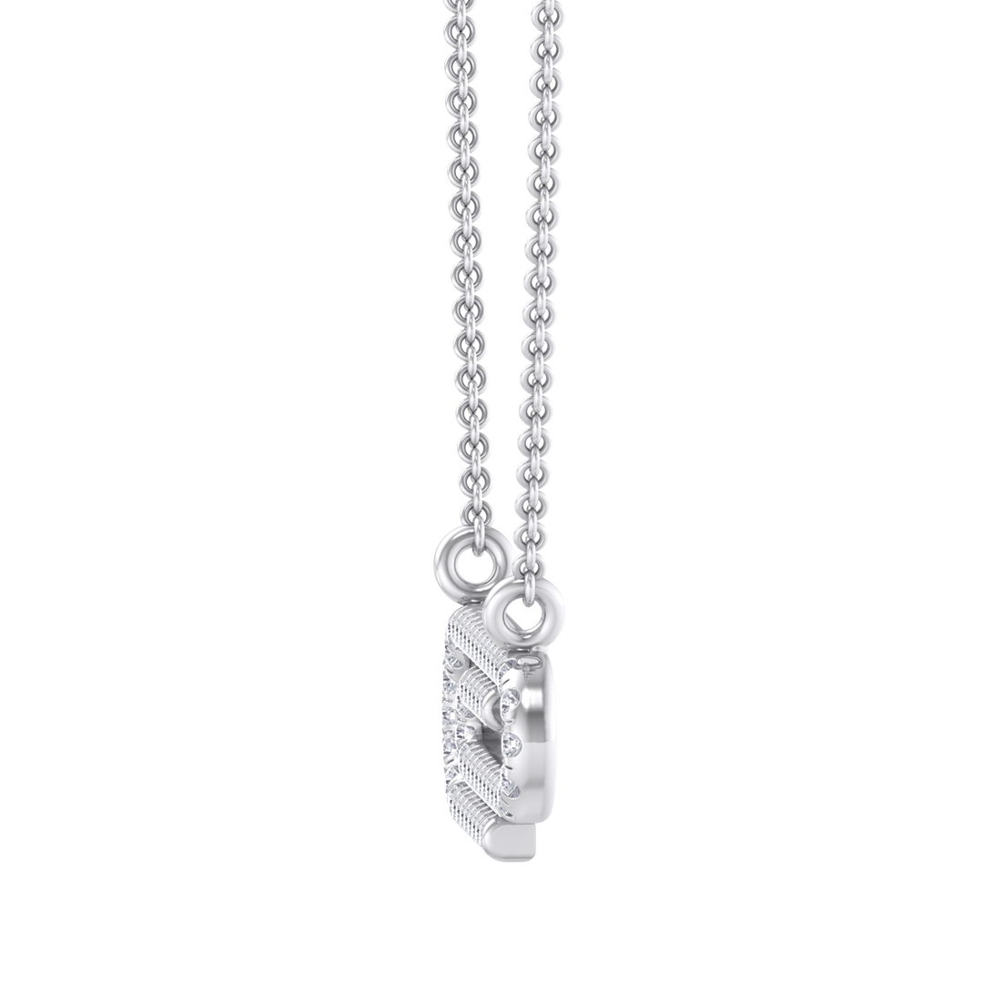 Diamond link necklace in rose gold with white diamonds of 0.25 ct in weight