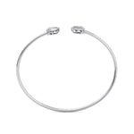 Load image into Gallery viewer, Heart cuff bracelet in white gold with white diamonds of 0.39 ct in weight
