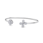 Load image into Gallery viewer, Cuff bracelet in white gold with white diamonds of 0.52 ct in weight
