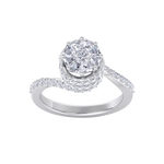 Load image into Gallery viewer, Beautiful Diamond ring in rose gold with white diamonds of 2.04 ct in weight
