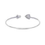 Load image into Gallery viewer, Beautiful cuff bracelet in yellow gold with white diamonds of 0.52 ct in weight
