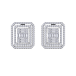 Load image into Gallery viewer, Beautiful Stud Earrings in white gold with white diamonds of 1.88 in weight
