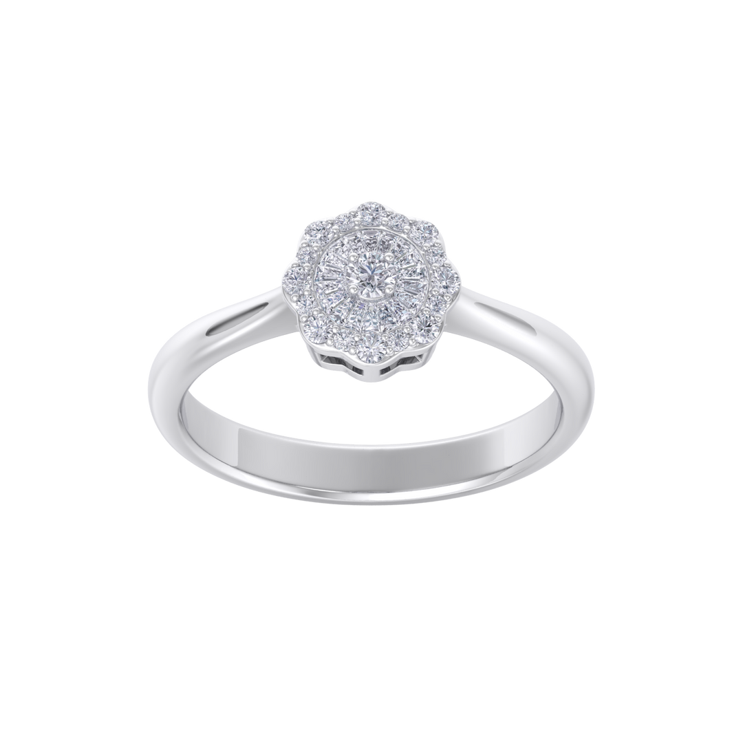 Diamond ring in white gold with white diamonds of 0.32 ct in weight